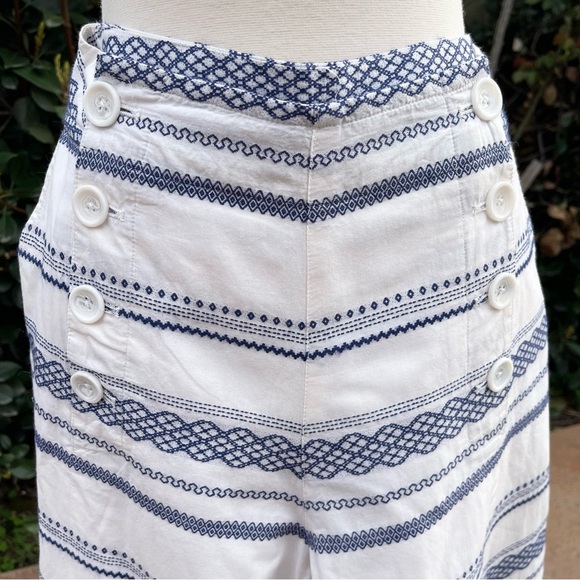 CAPULET for REVOLVE ~ Button-Front Sailor Style Striped Wide Leg Pants ~ Medium - Picture 4 of 8